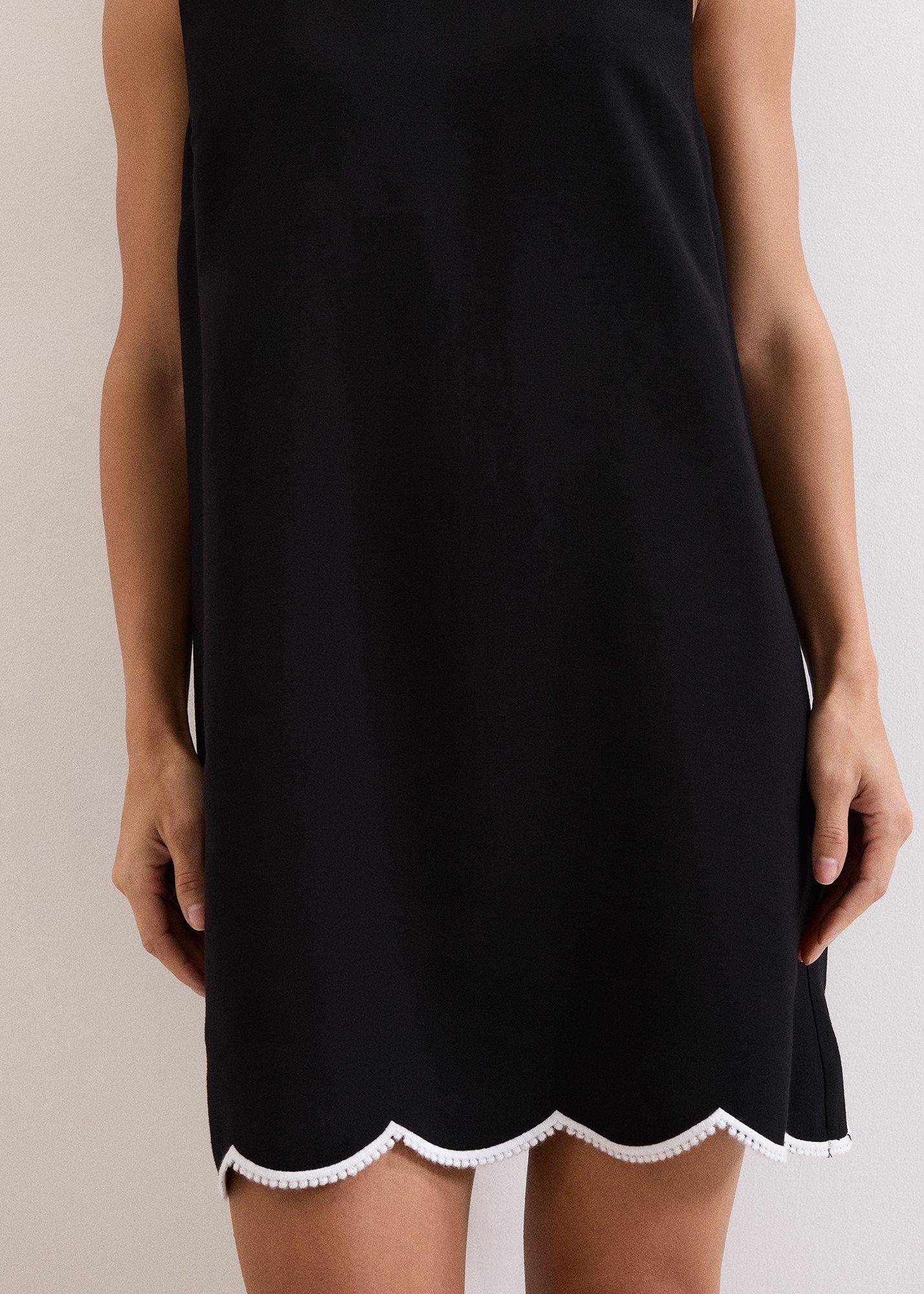 Marta Shift Black Mini Dress