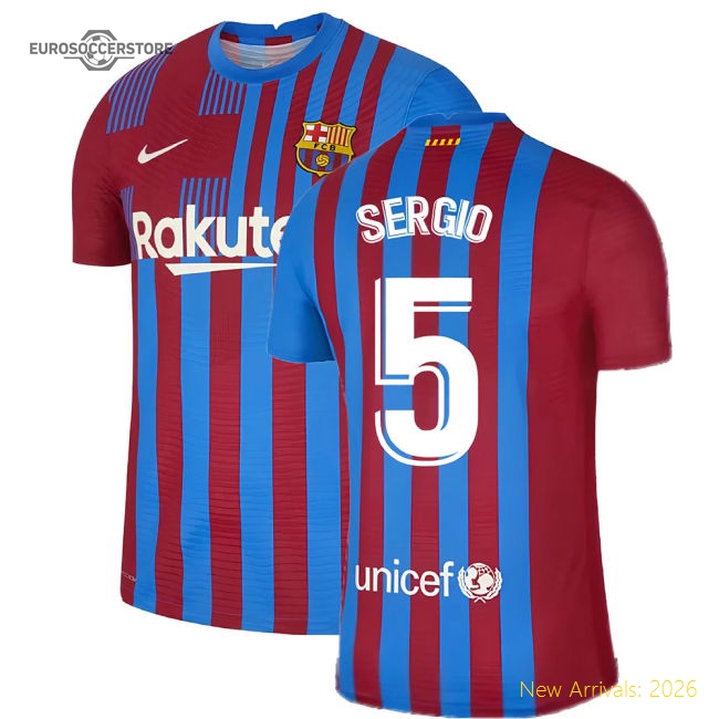 Top-tier Barcelona Home Sergio Jersey 2021-2022 Comfortable