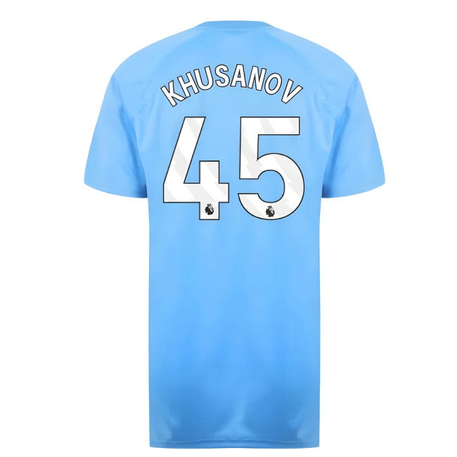 2022-24 Man City Home Shirt with Khusanov 45 L M S