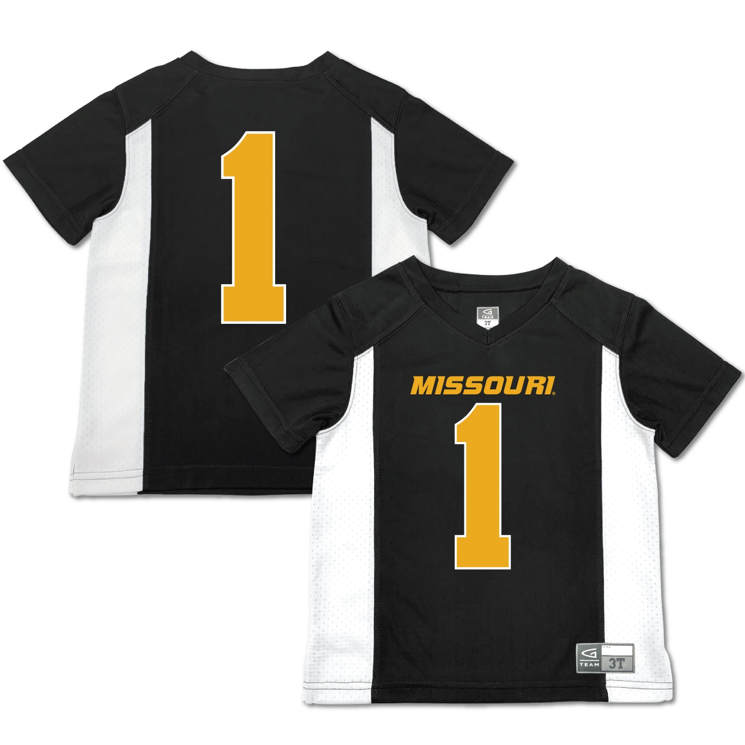 #1 Missouri Tigers Garb Toddler Football Jersey - Black