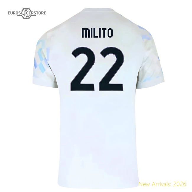 Match-Day Genuine 2025-2026 Inter Milan Away Shirt (Milito 22)
