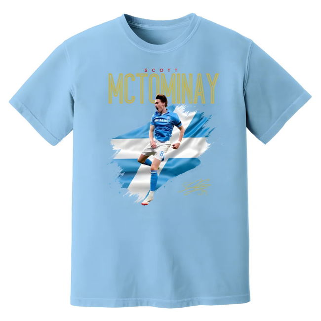 Scott McTominay Napoli Celebration Sky Blue official style T-Shirt ...