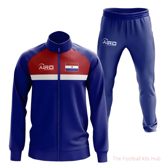 Men Paraguay Concept Football Tracksuit (Blue)