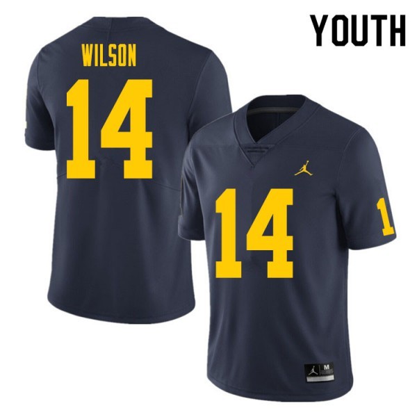 Youth(kids) Ncaa Team Navy Youth #14 Premium Replica - Discounted