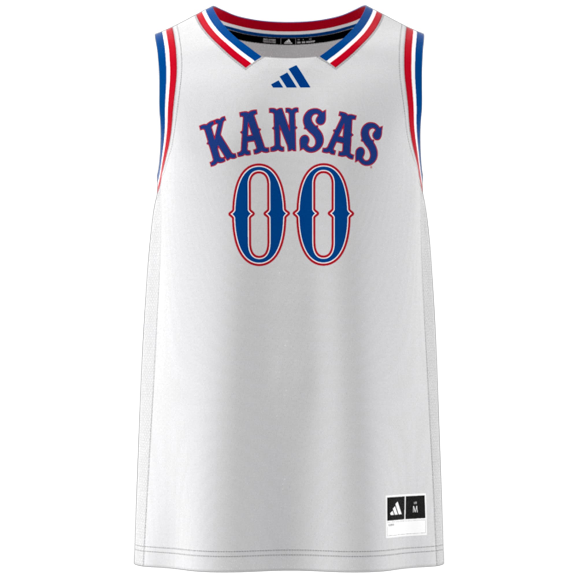 #00 Kansas Jayhawks adidas Swingman Jersey - White