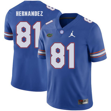 Men's None Blue 2024 game day Aaron Hernandez #81 game jersey Jersey