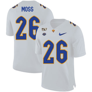 Men's None White 2024 college football Chawntez Moss #26 premium