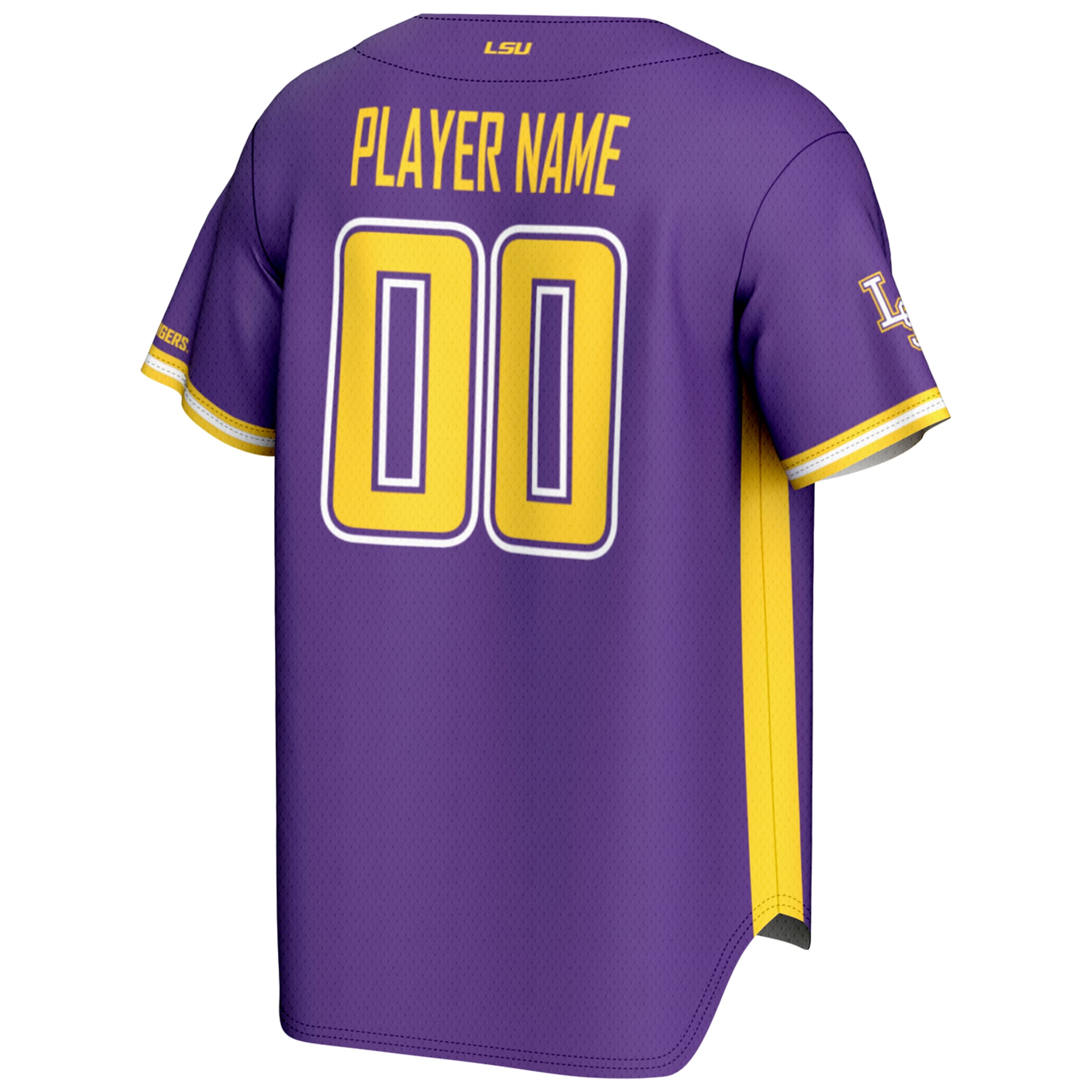 LSU Tigers GameDay Greats Youth NIL Pick-A-Player Lightweight Baseball Jersey - Purple