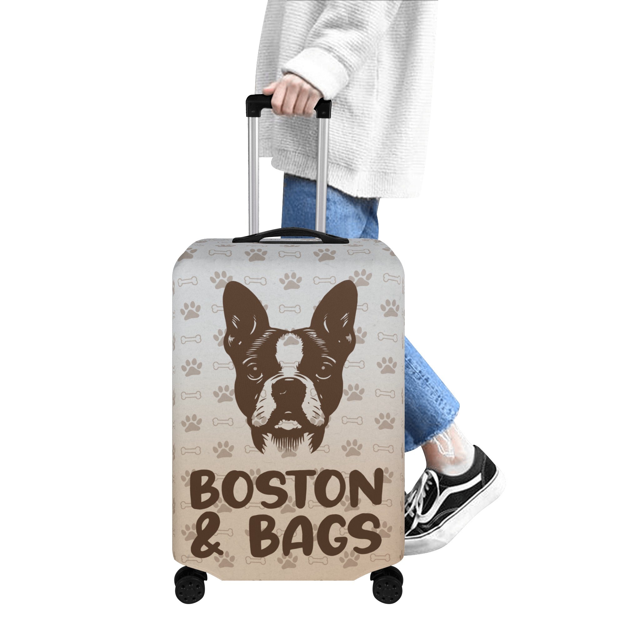French Bulldog Bear Luggage Cover For Boston Terrier Lovers Durable Dog Item