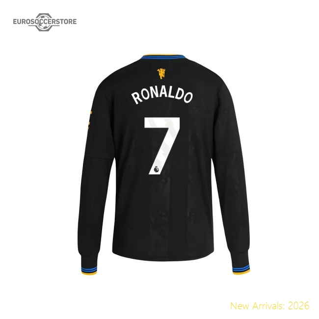 2025-2026 Man Utd Long Sleeve Third Football Jersey (Kids) (Ronaldo 7)