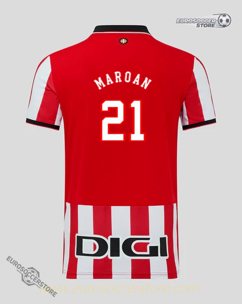 Athletic Club's MAROAN 21 Home Jersey for the 25-26 season.
