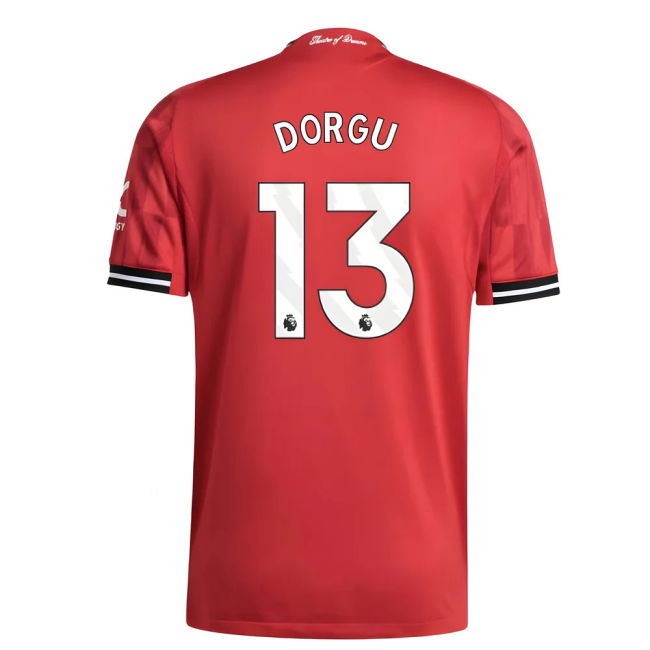 2025-2026 Man Utd Authentic Home Jersey (Dorgu 13)