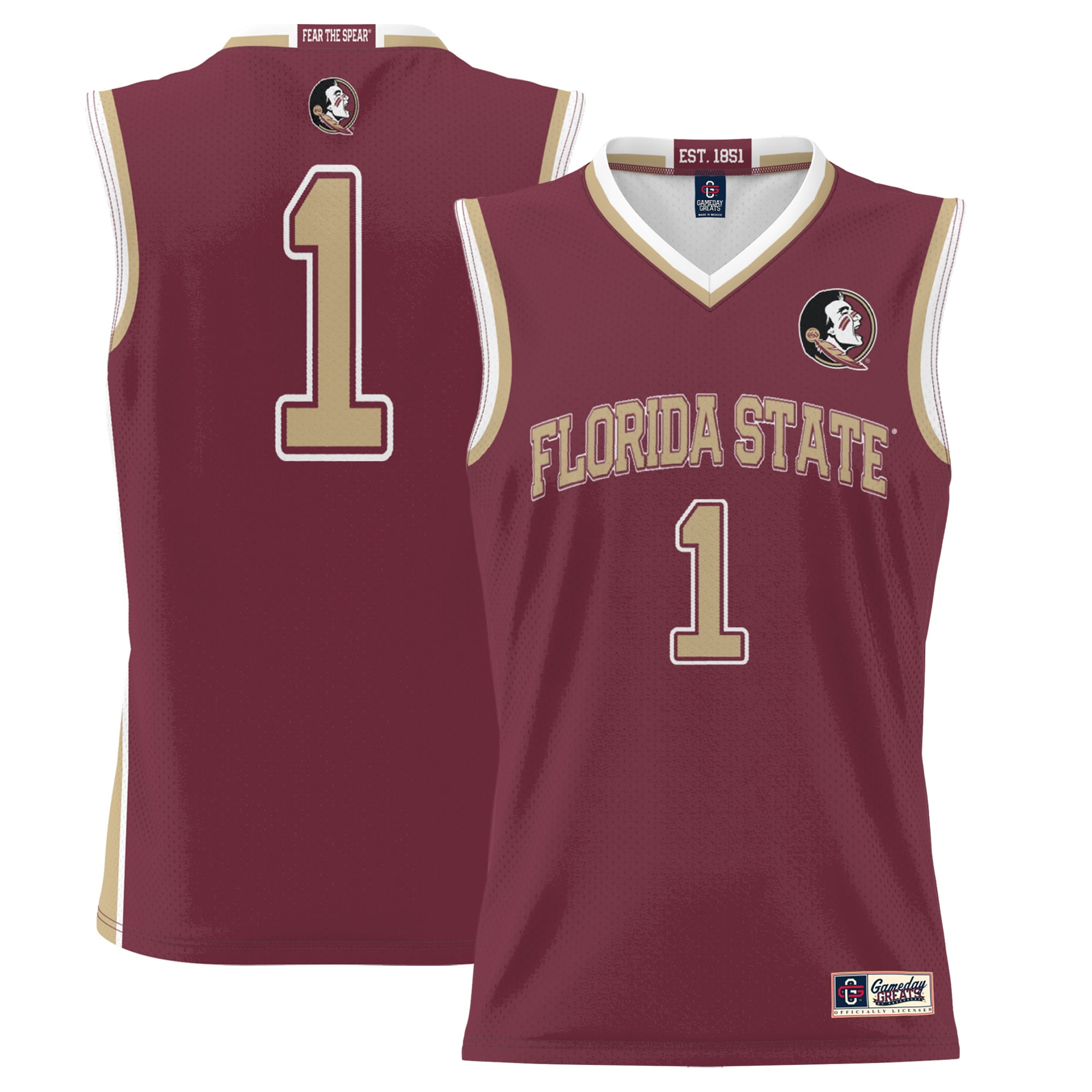 [NJP] Florida State Seminoles GameDay Greats Youth Lightweight Basketball Jersey - Garnet