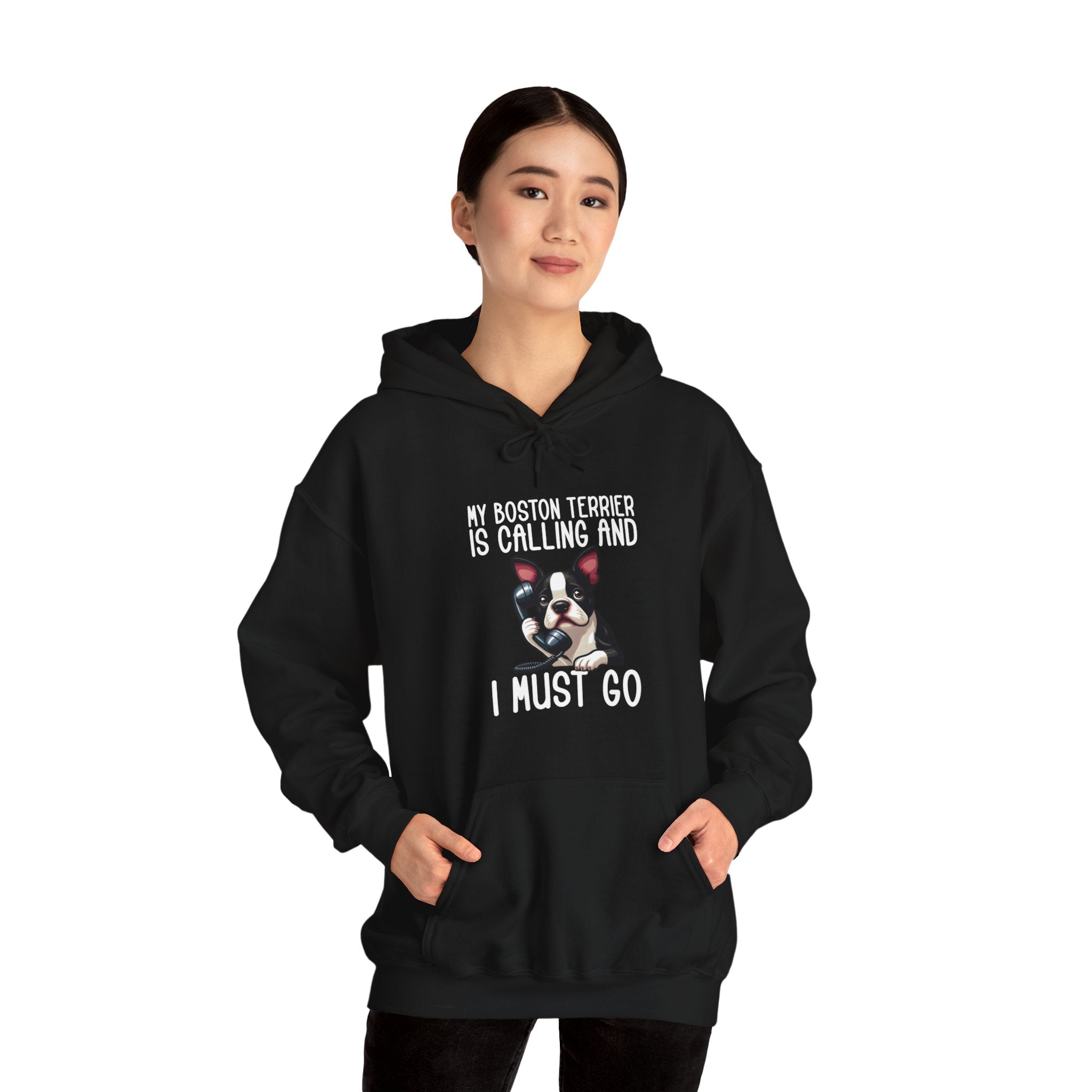 Rebel - Everyday Unisex Hoodie For Boston Terrier Lovers Indoor Comfort