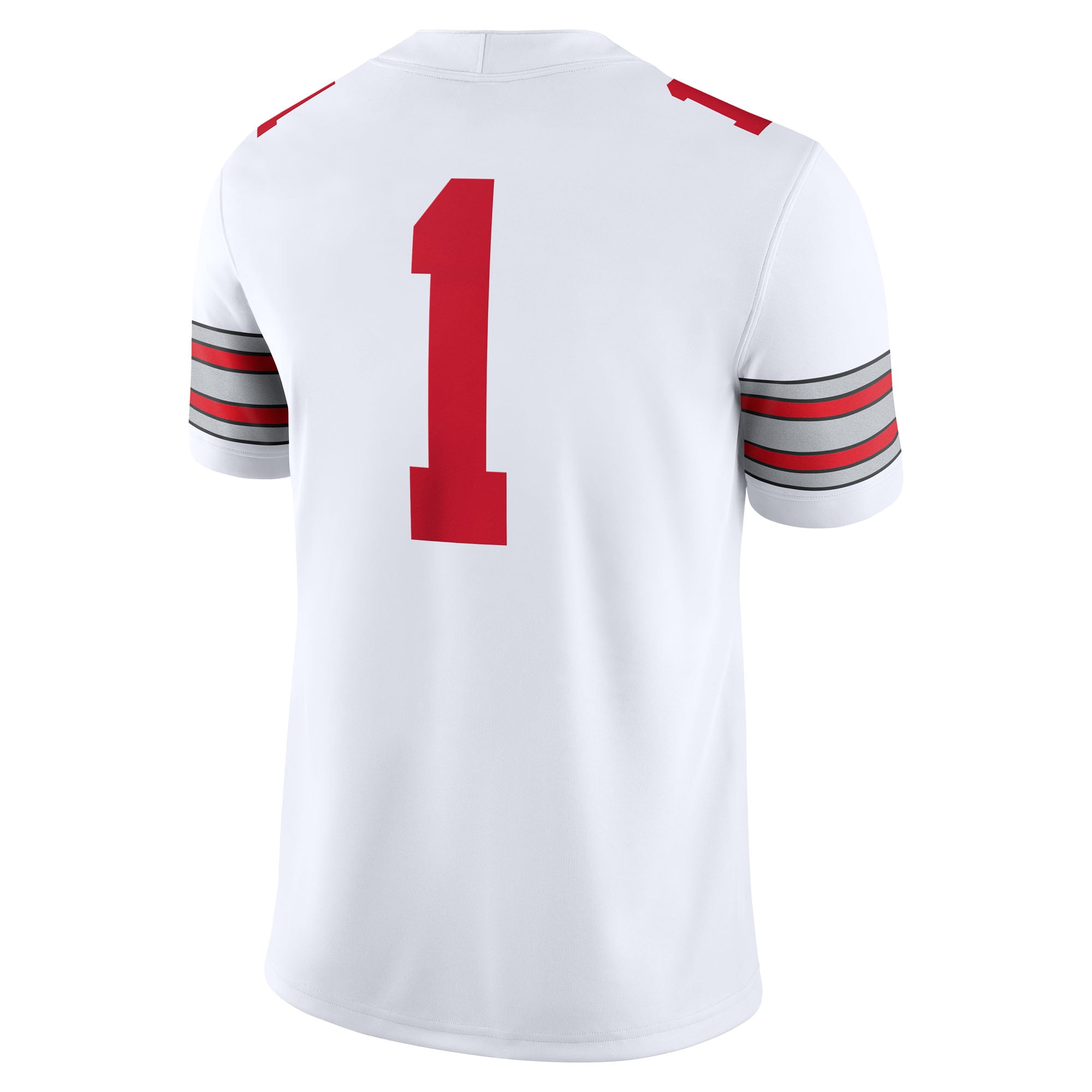 Men's #1 White Ohio State Buckeyes Road Game Football Jersey