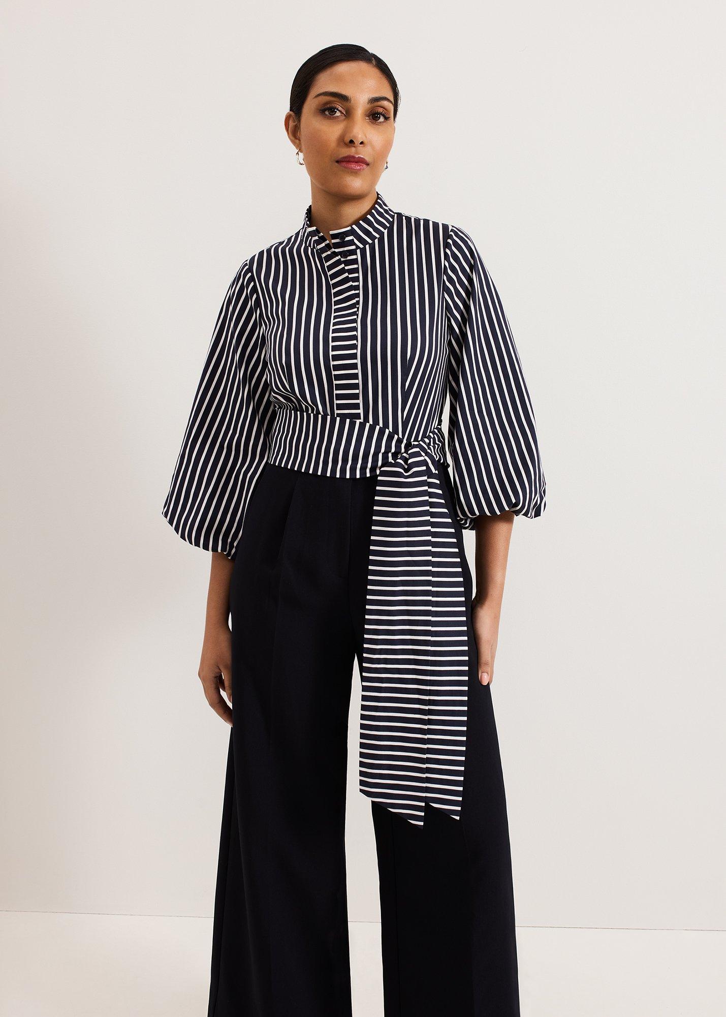 Petite Bree Stripe Wide Leg Jumpsuit