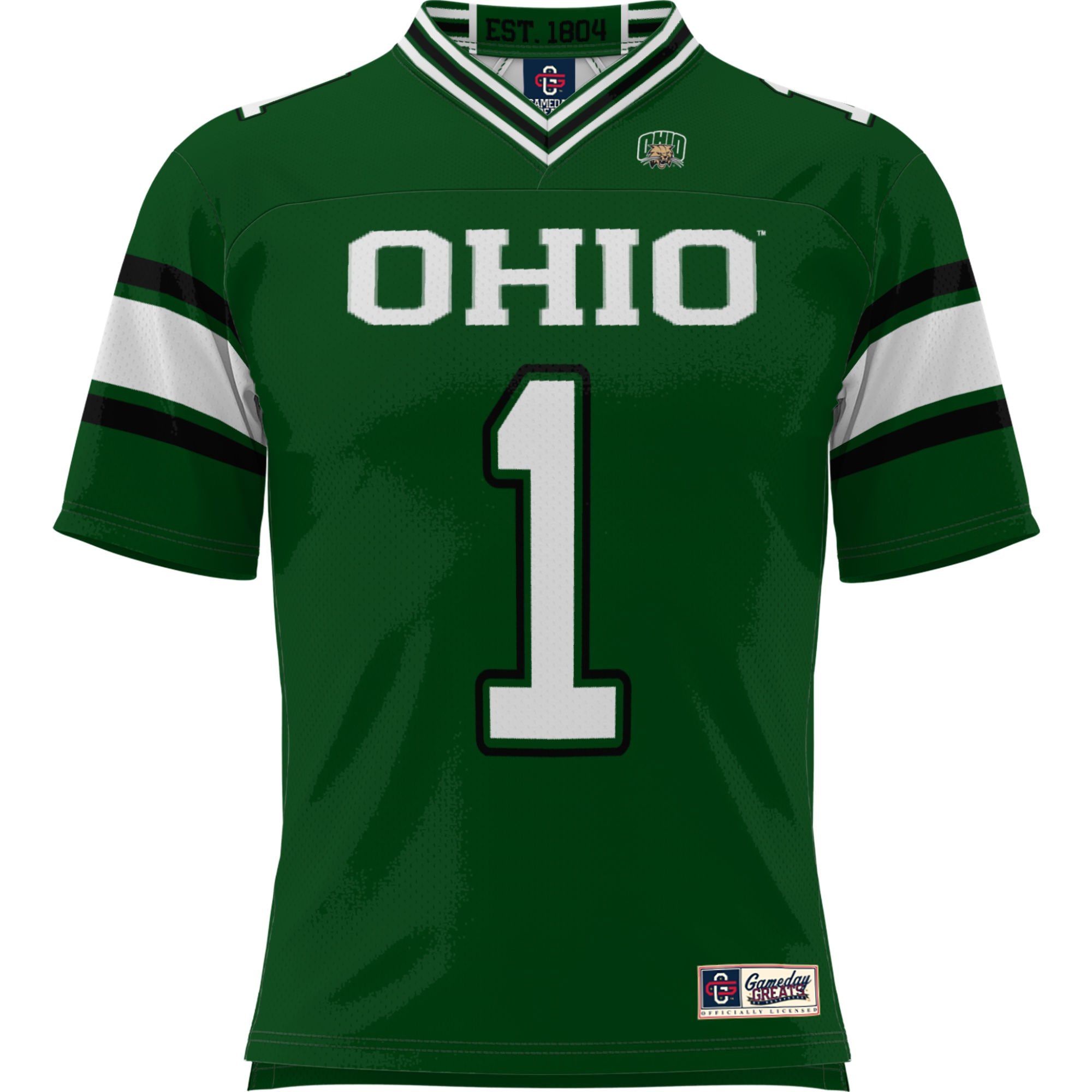 #1 Ohio Bobcats GameDay Greats Football Jersey - Green