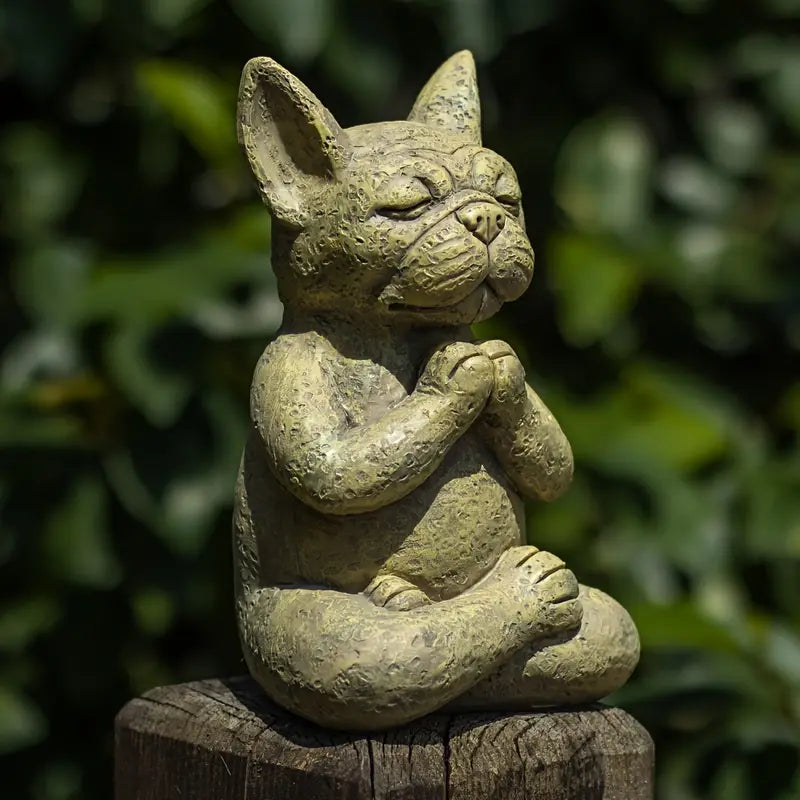 Cozy Meditating French Bulldog Statue (w112) for Daily Life