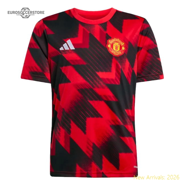 Official 2025-2026 Man Utd Pre-match Shirt (red) - Kids (dalot 2)