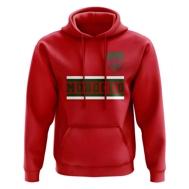 Top-Tier Morocco Core Football Country Hoody (Red) Championship