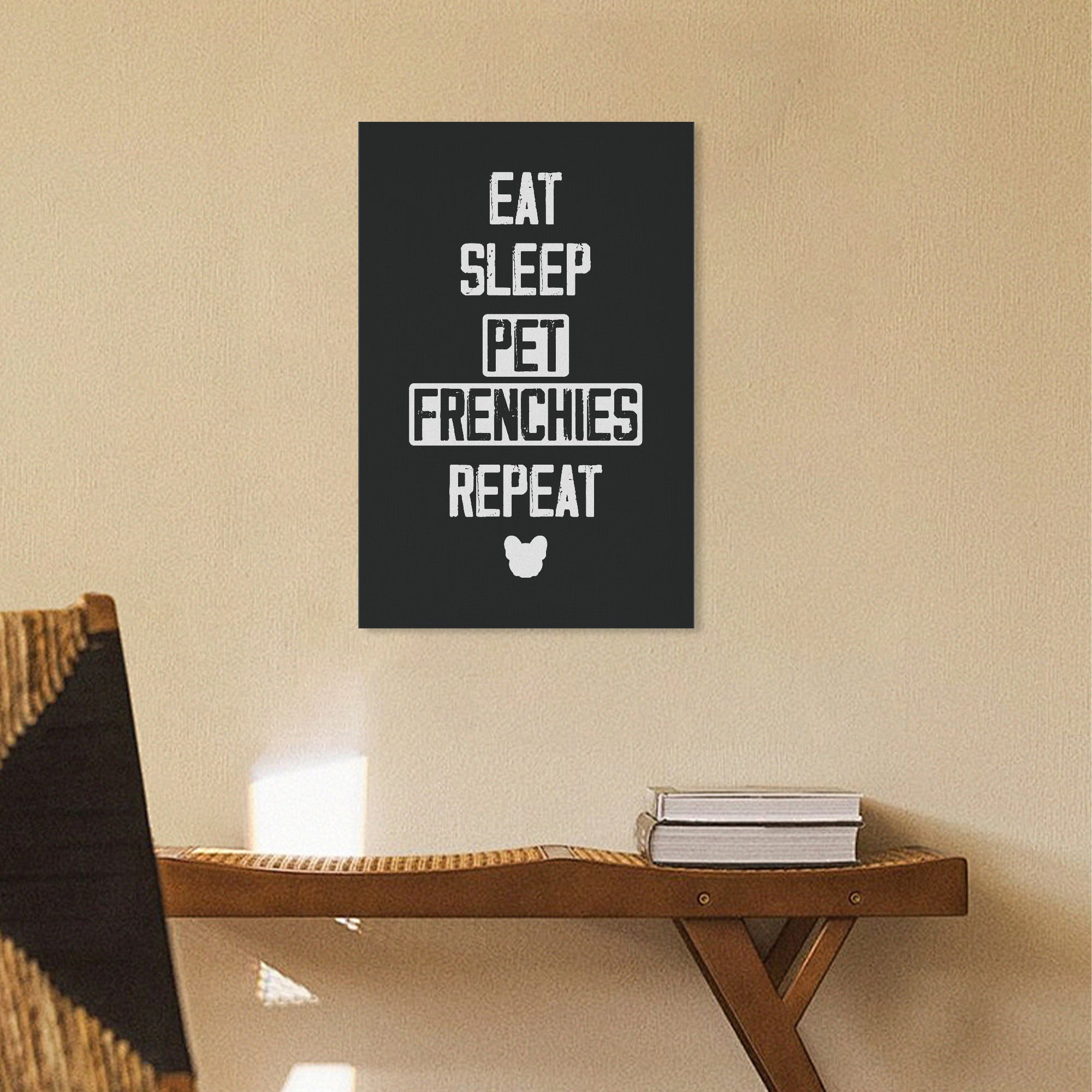 Everyday Pet Frenchies - Vertical Canvas Painting as a Gift Comfortable