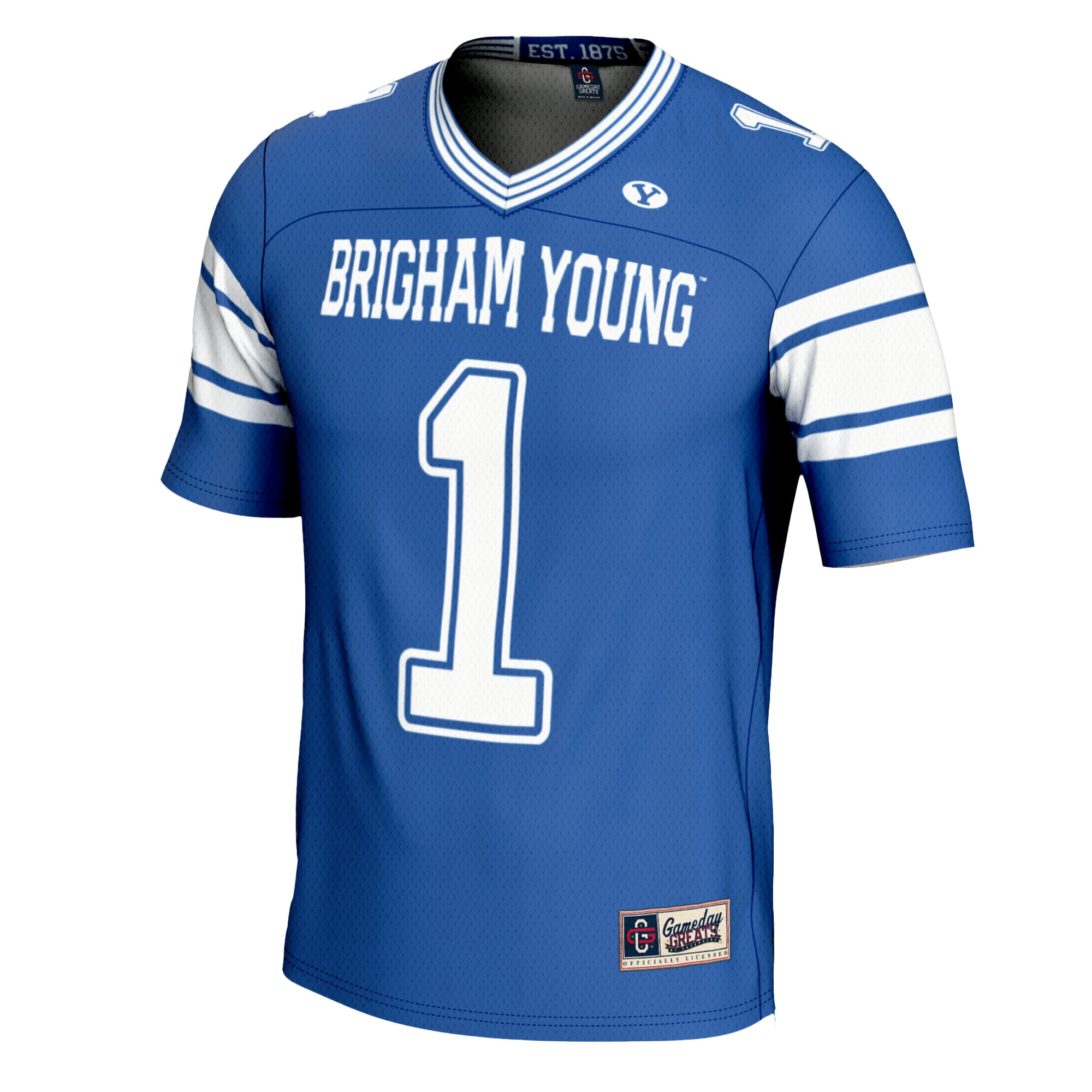 Youth #1 Royal BYU Cougars Football Jersey