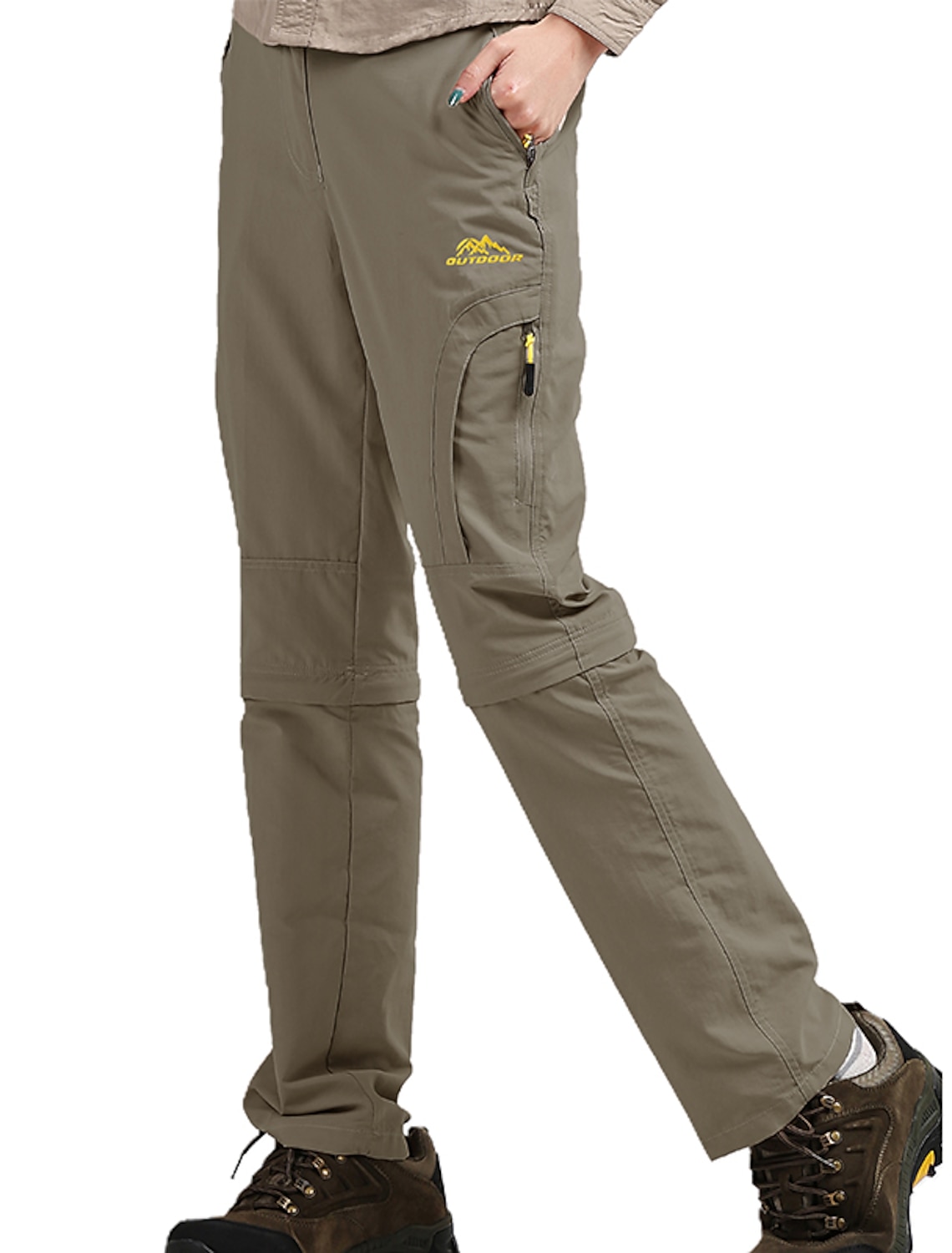 Women's Hiking Pants Trousers Summer Spring Outdoor Windproof Skin Friendly Quick Dry Multi Pockets Bottoms Zipper Pocket Dark Grey Black Fishing Climbing Beach S M L XL XXL
