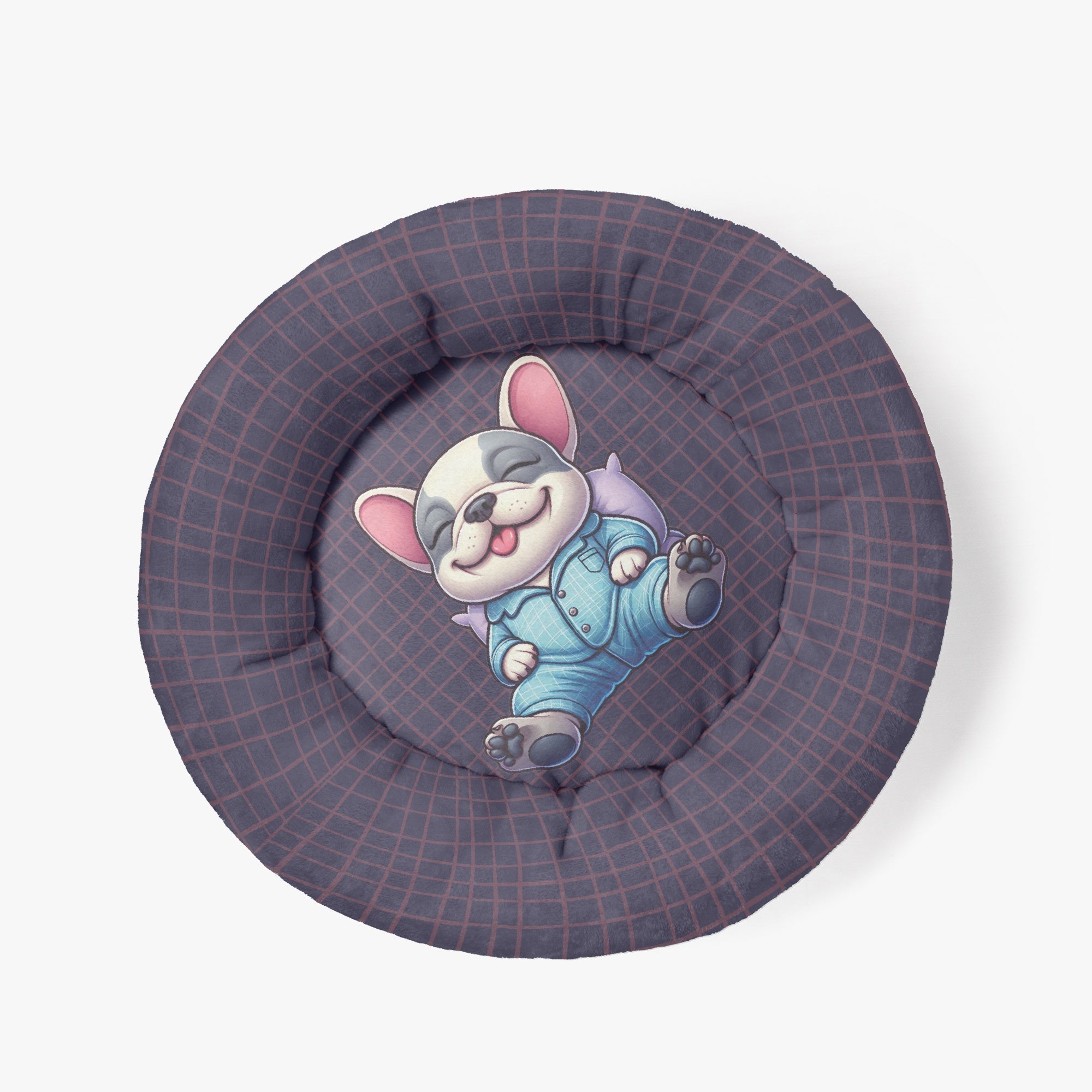 Nelly - Cloud-Comfort Frenchie Bed | Anti-Anxiety French Bulldog Donut Bed