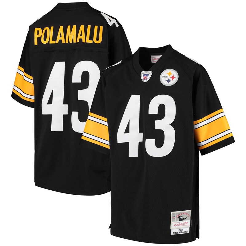 None Troy Polamalu PIT Steelers Classic Top-Grade Jersey Game Day Wear