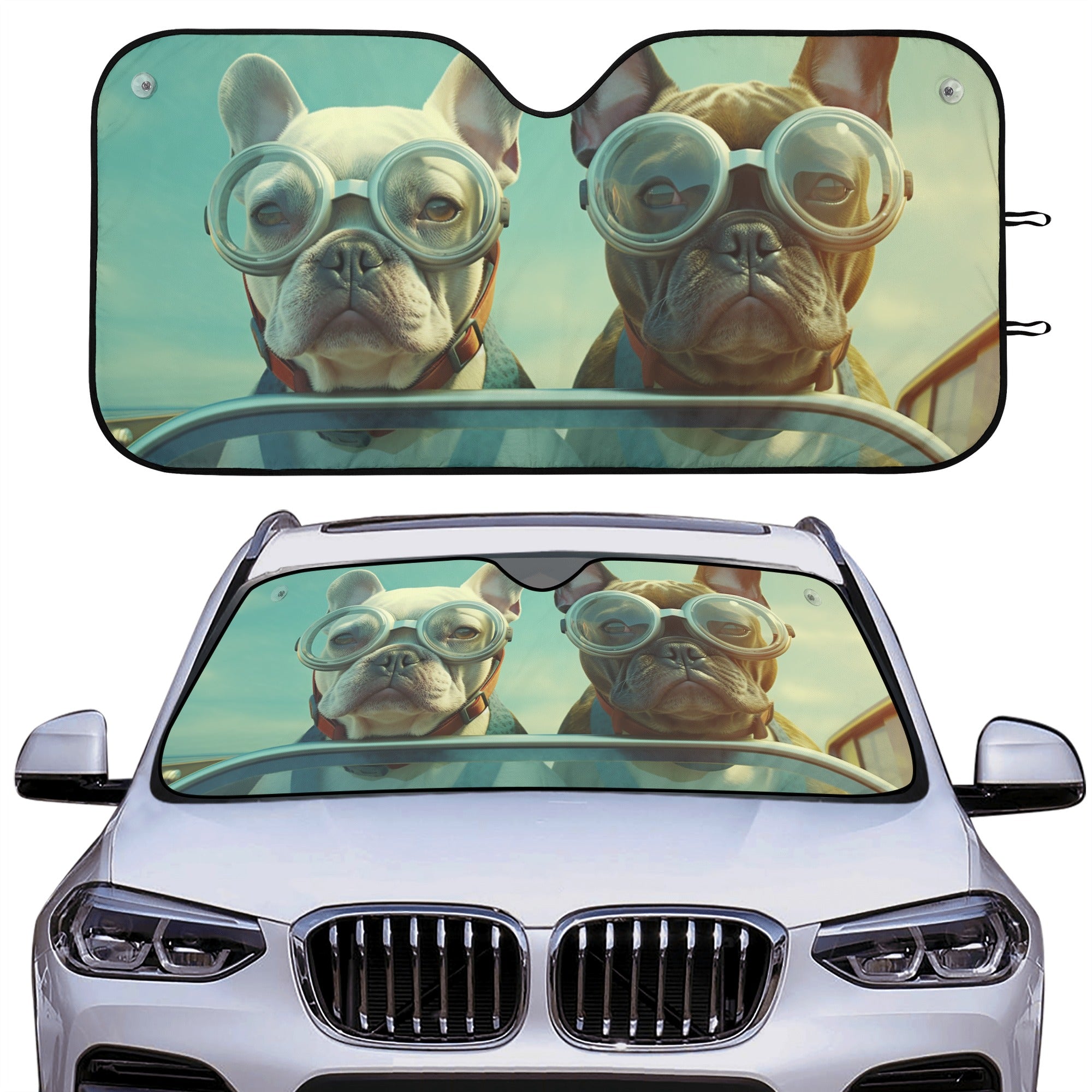 French Bulldog Winnie Car Auto Sun Shade Cute Frenchie Essential