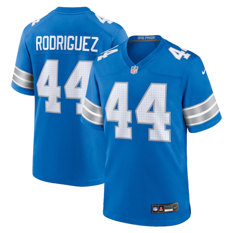 None Malcolm Rodriguez Detroit Lions Football Franchise Authentic J...
