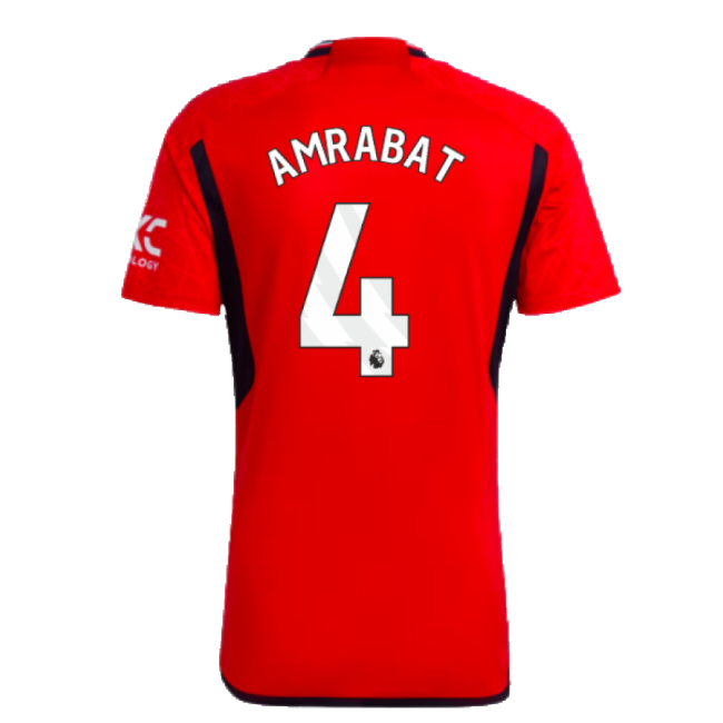 Authentic 2023-2024 Man Utd Home Shirt (amrabat 4) - Premium Quality