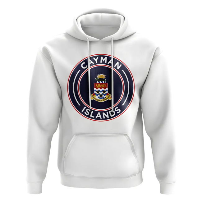 Cayman Islands Football Badge Hoodie (White)