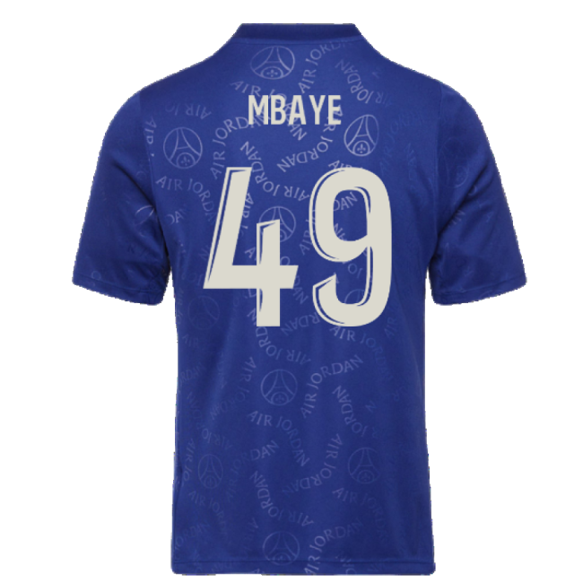 Fan Gear Psg Psg Academy Pro Fourth Pre Match Top Blue Mbaye #49 M...