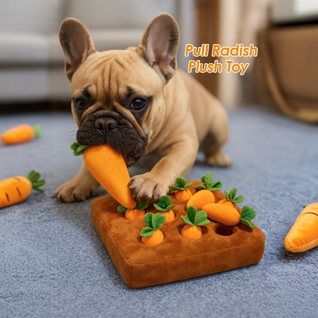 Secure-Fit Snufflepatch Frenchie Carrot Puzzle Toy – Interactive Hide...