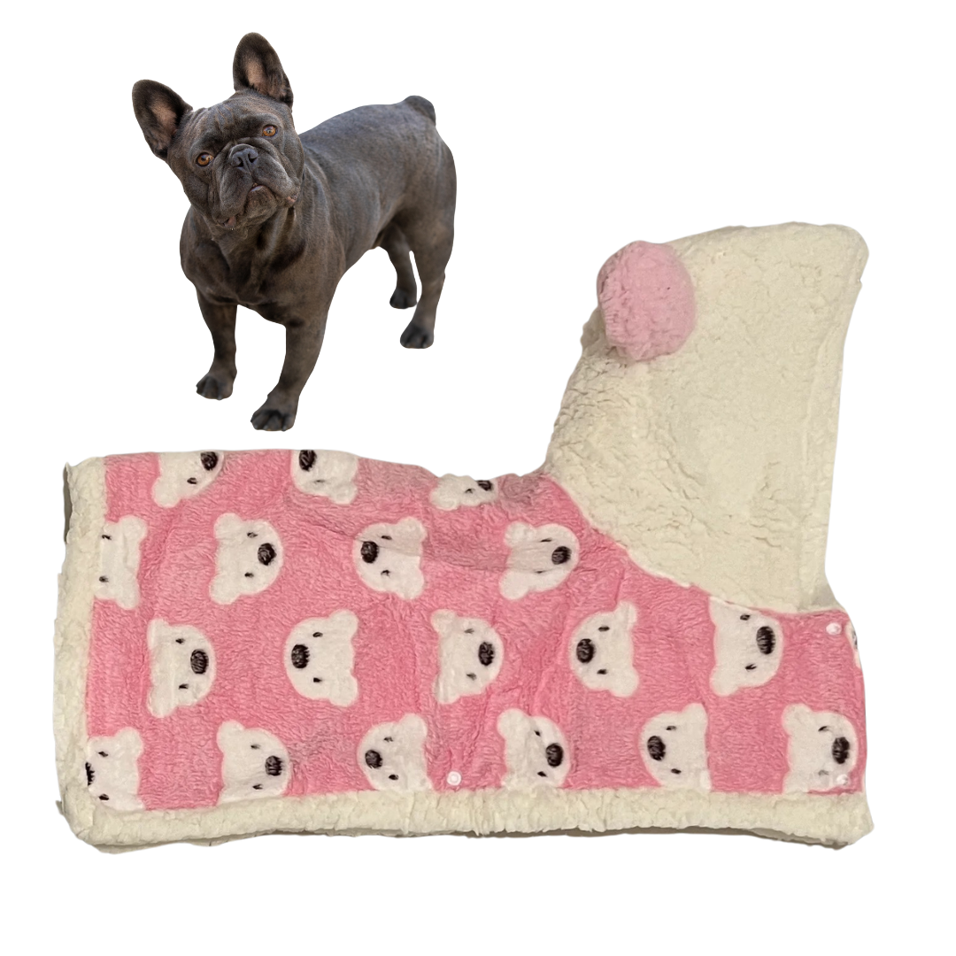 Everyday Cozy Frenchie Bear Hooded Cape Cloak for Pet Enthusiasts