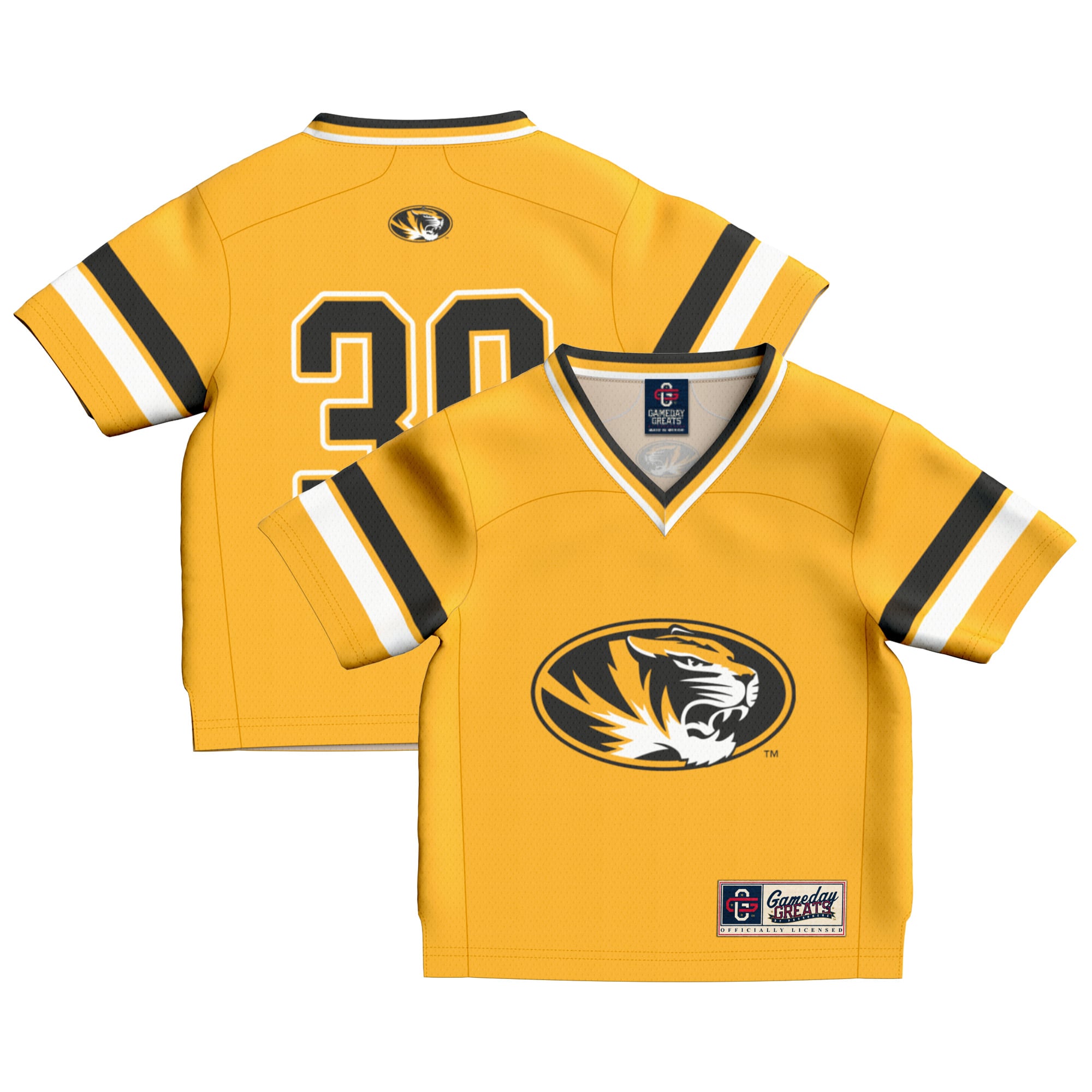 #39 Missouri Tigers GameDay Greats Infant Lightweight Collegiate Football Fashion Jersey - Gold