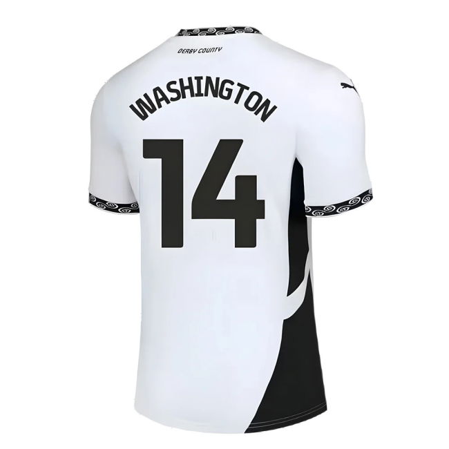 Ultra Comfort Derby Derby County Home Shirt Kids Washington #14 Ne...
