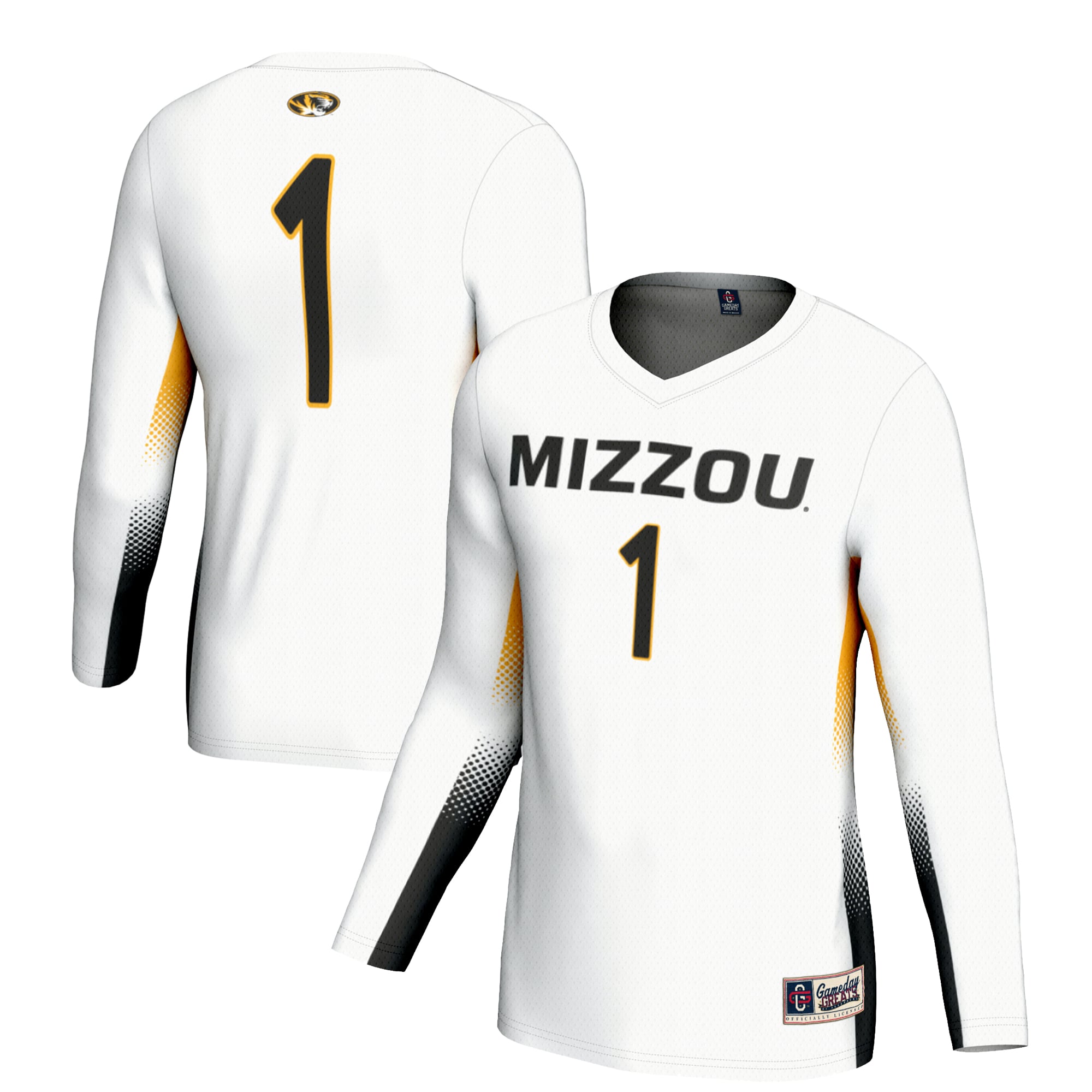 #1 Missouri Tigers GameDay Greats Unisex Lightweight Volleyball Jersey - C White