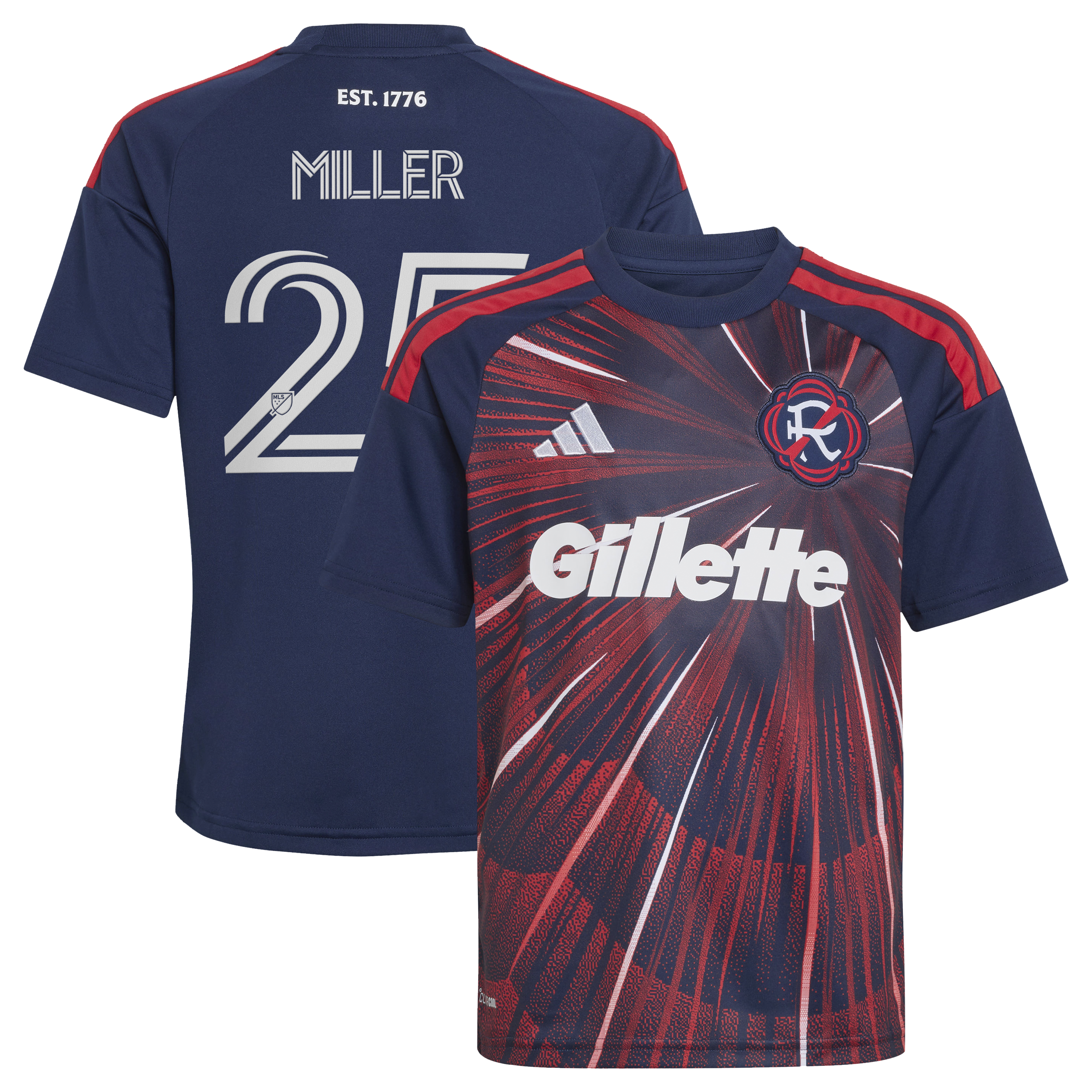 [JED] Peyton Miller New England Revolution Youth 2026 Independence Day Replica Jersey - Blue