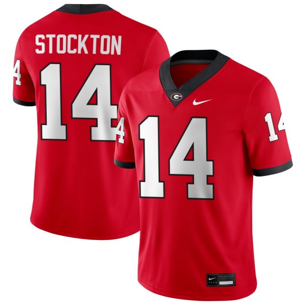 Men Georgia Bulldogs #14 Gunner Stockton Red Nike Stitch Jersey