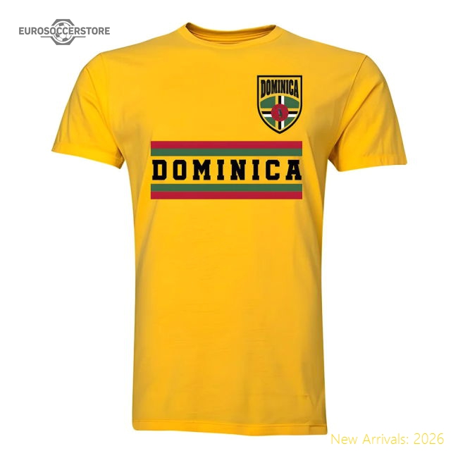 Dominica Core Football Country T-Shirt (Yellow)