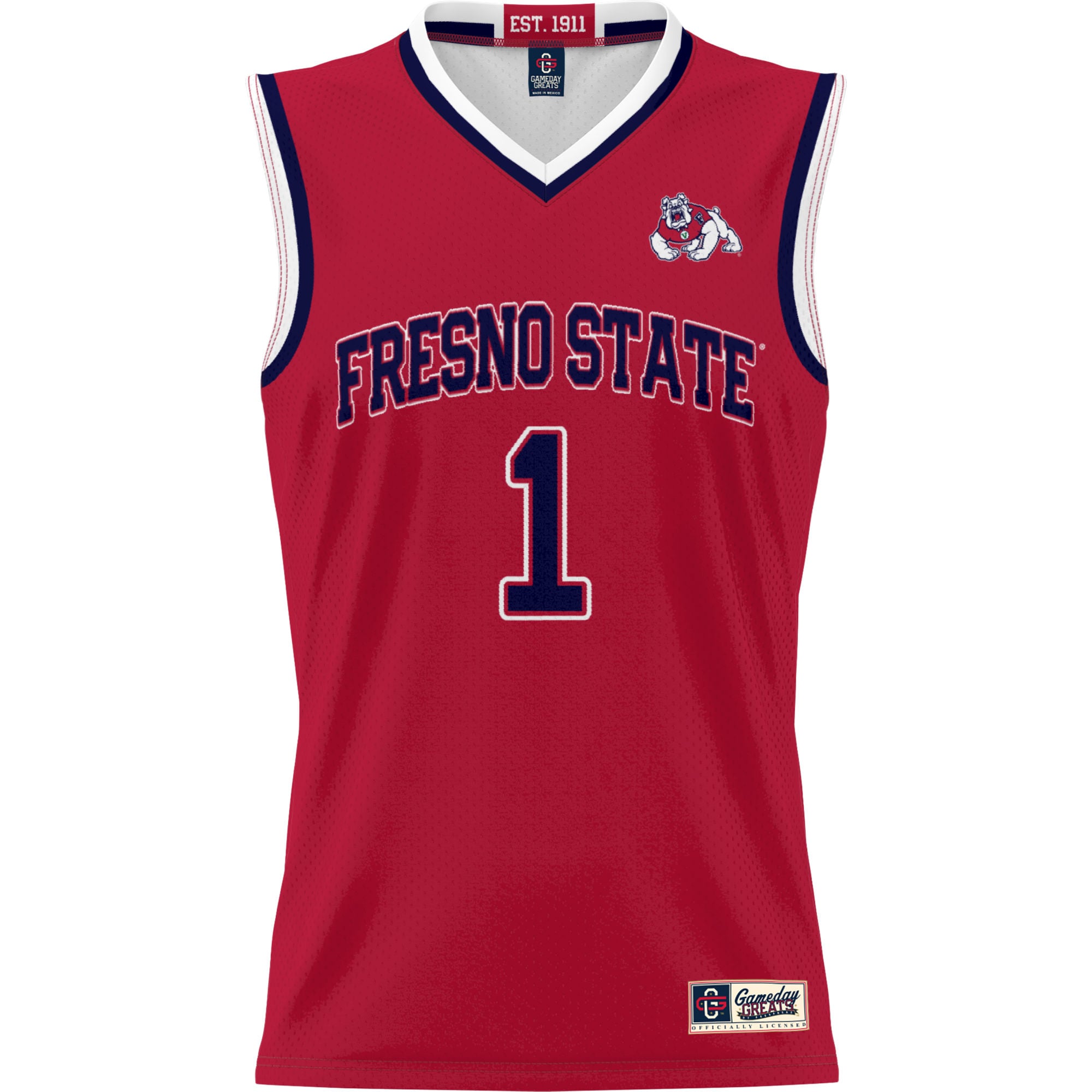 #1 Fresno State Bulldogs GameDay Greats Youth Lightweight Basketball Jersey - Red