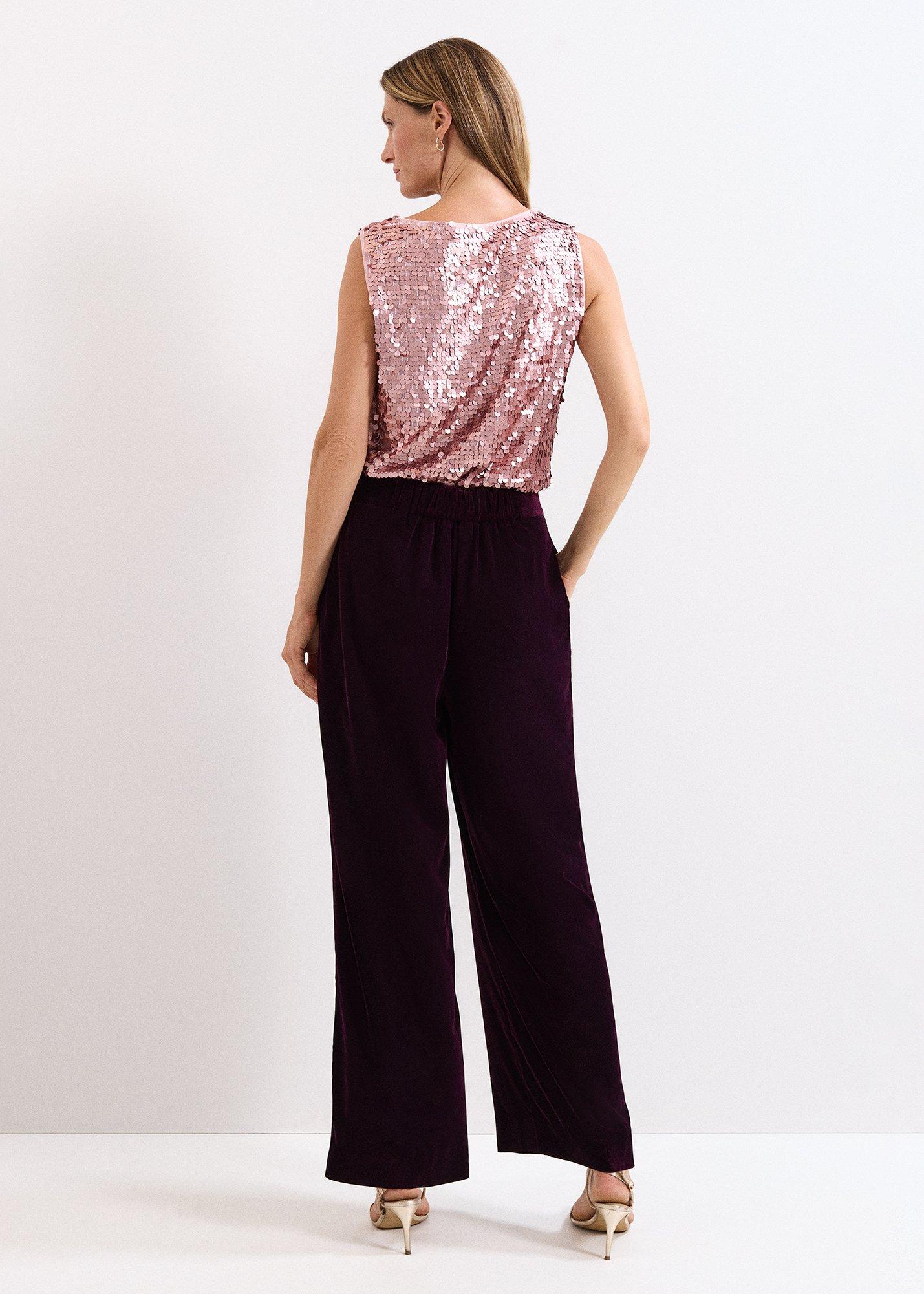 Petite Valentina Velvet Trouser