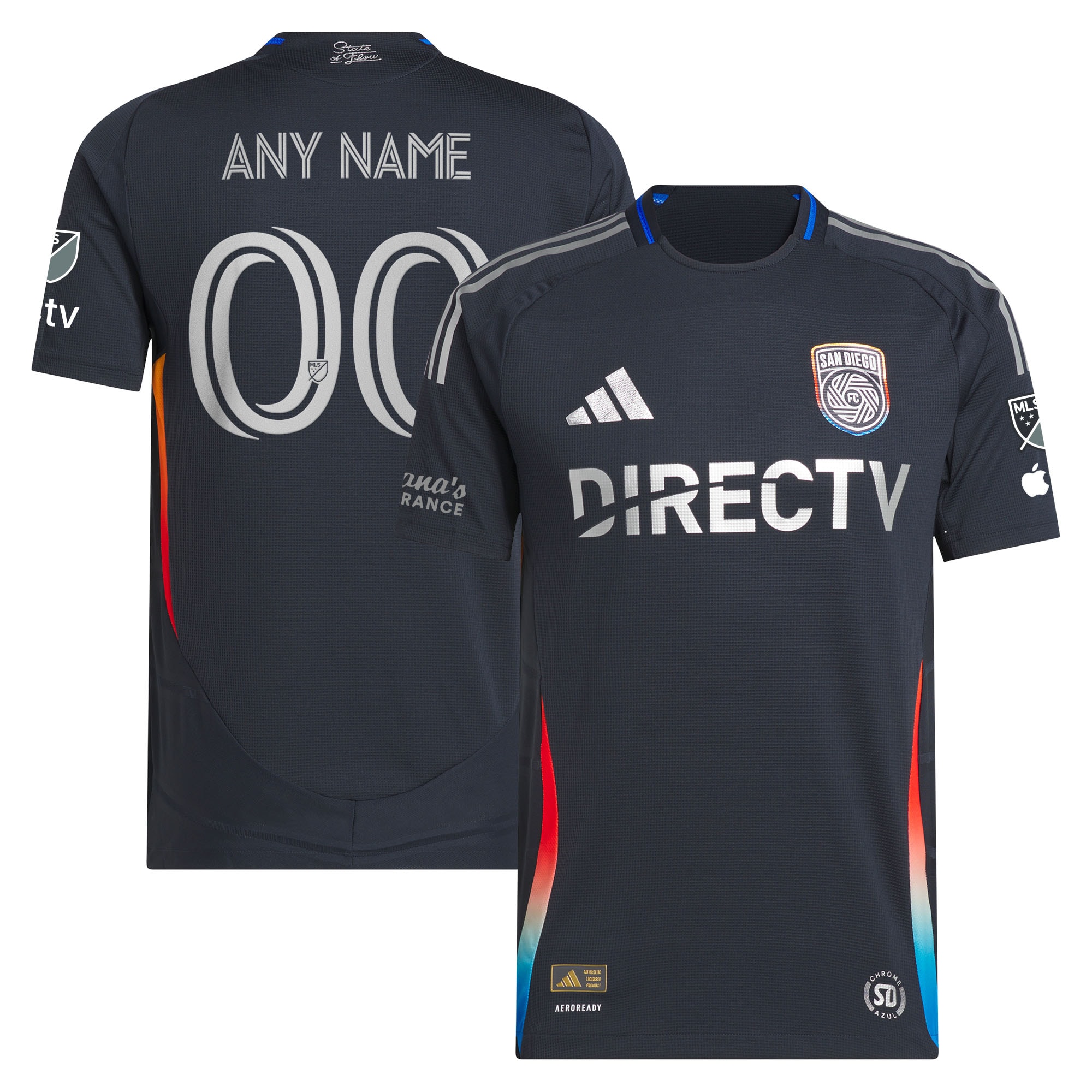 [SJH] San Diego FC 2025 State of Flow On-Field Authentic Custom Jersey - Navy