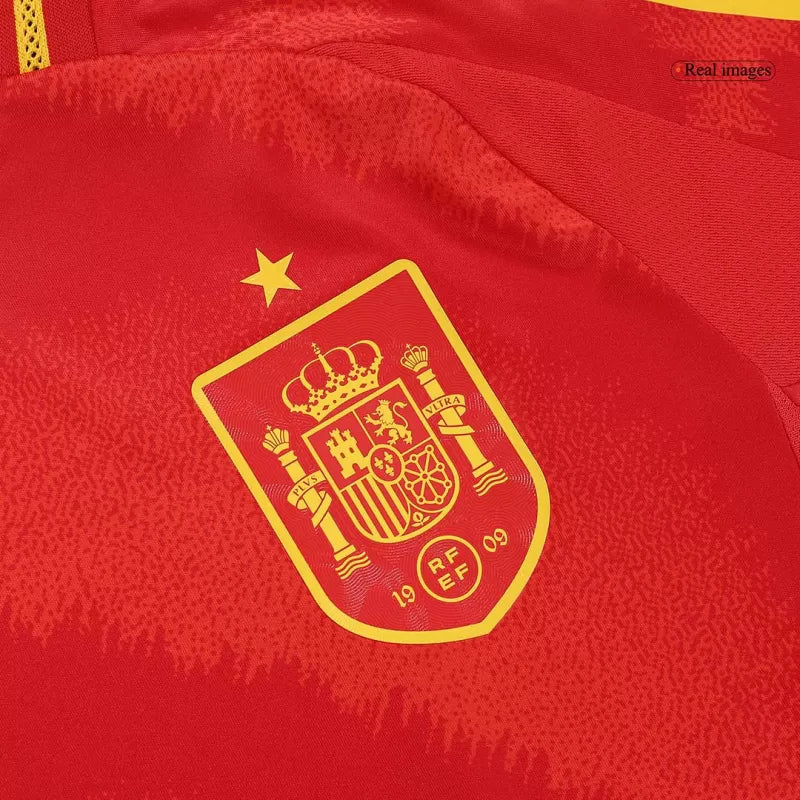 Player Version LAMINE YAMAL #19 Spain Home Soccer Jersey Euro 2024Auth