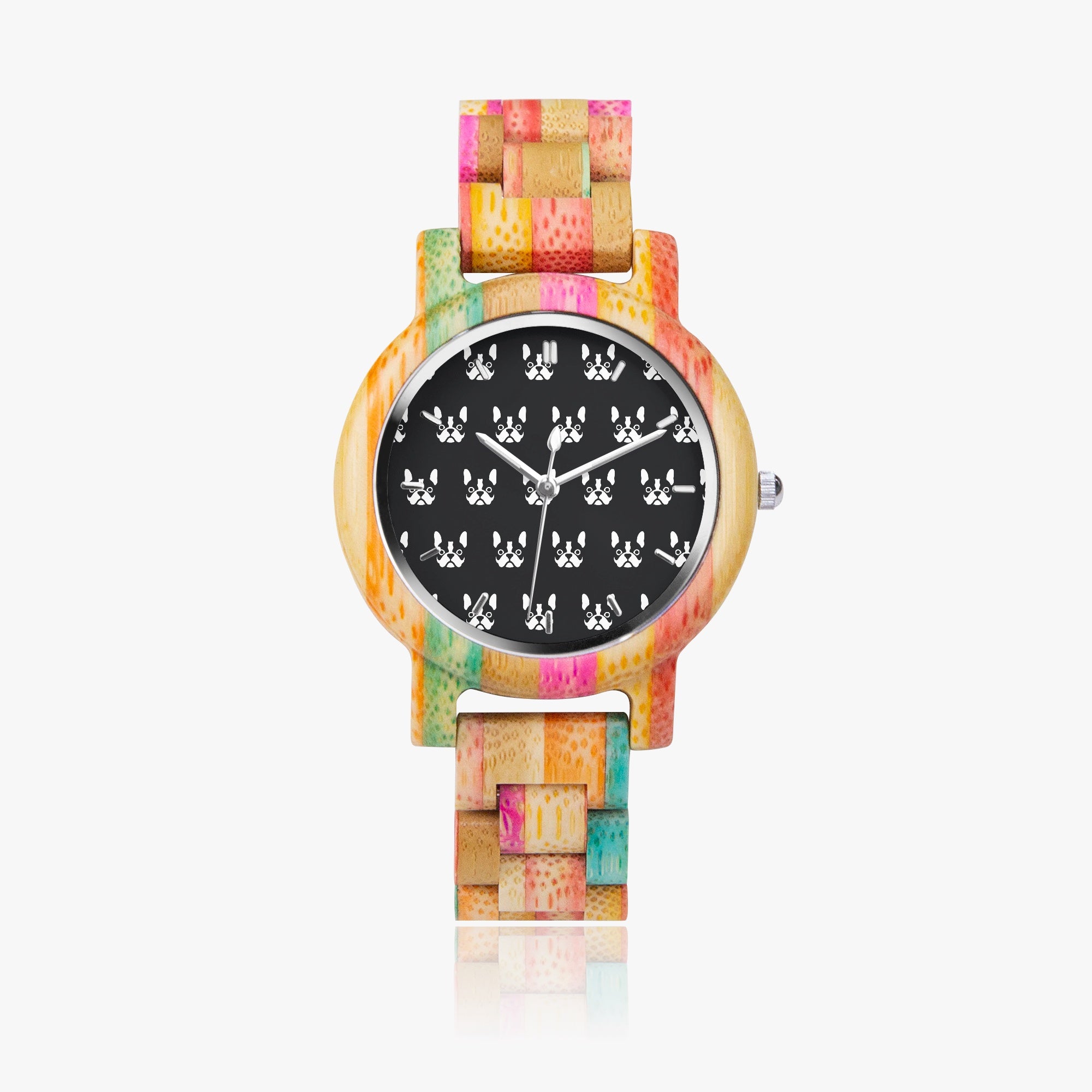 Culture-Inspired Chico - Stylish Wooden Watch For Frenchie Lovers for...