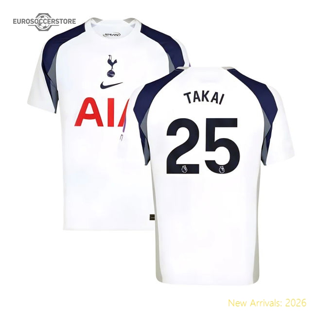 Authentic 2025-2026 Tottenham Hotspur Home Shirt (takai 25) - Premium