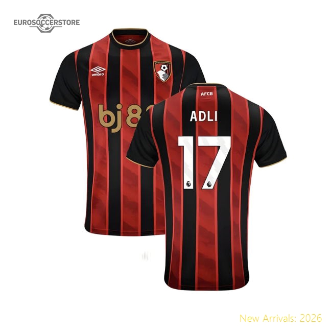 Superior 2025-2026 Bournemouth Home Shirt (adli 17) - Premium Quality