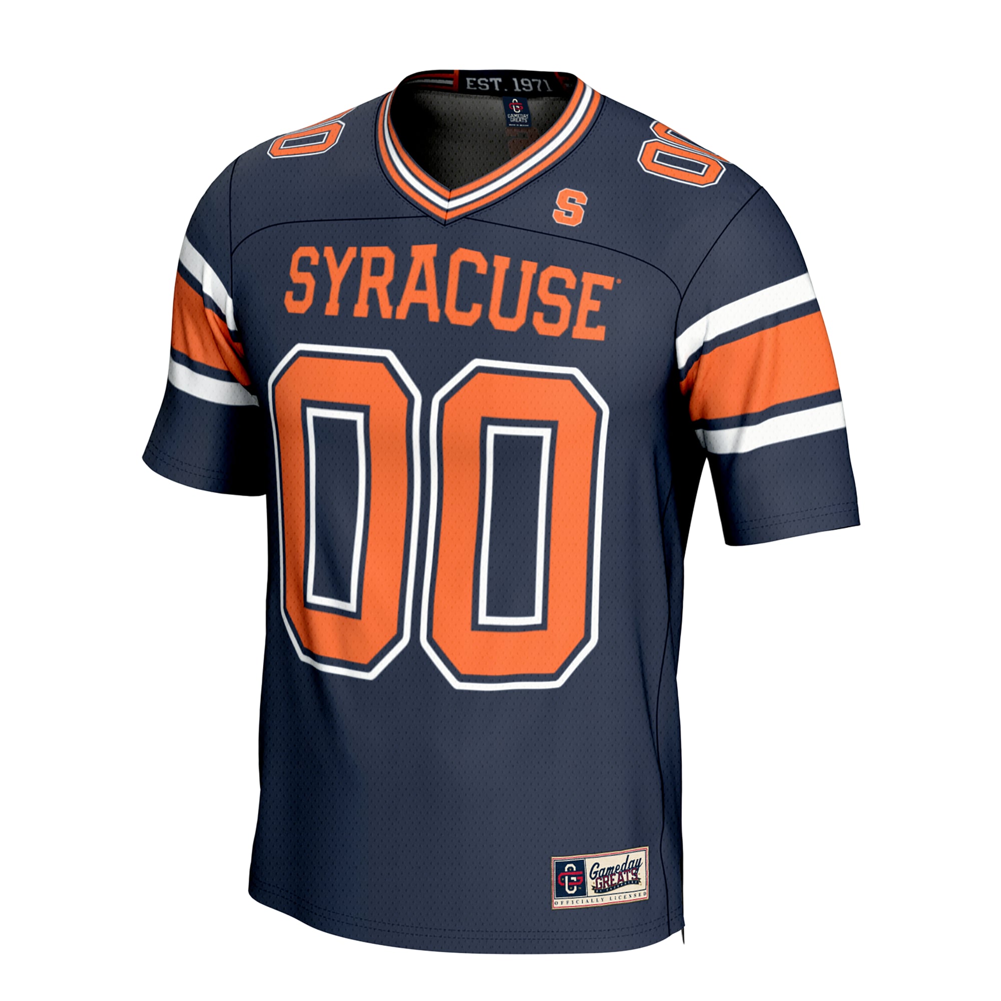 Syracuse Orange GameDay Greats Unisex NIL Pick-A-Player Lightweight Collegiate Football Fashion Jersey - Navy